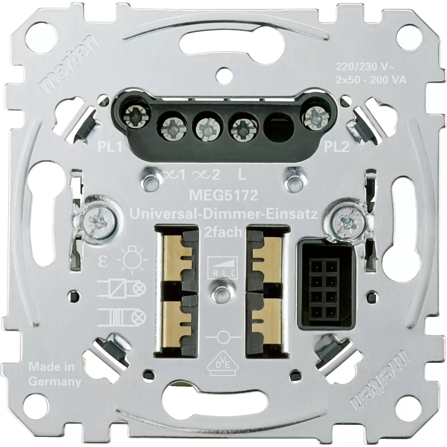 Merten Universal-Dimmer-Einsatz, 2fach MEG5172-0000