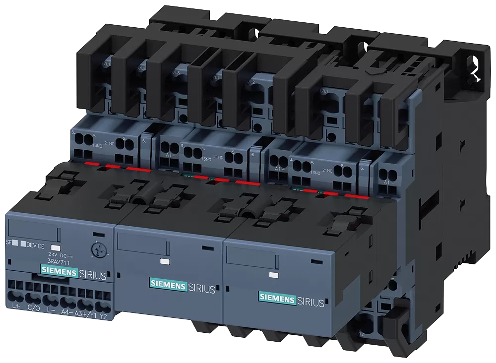 Siemens Stern-Dreieck-Kombination mit I/O-Link AC3, 22kW/400V DC24V, 3pol. S0 3RA24268XE322BB4