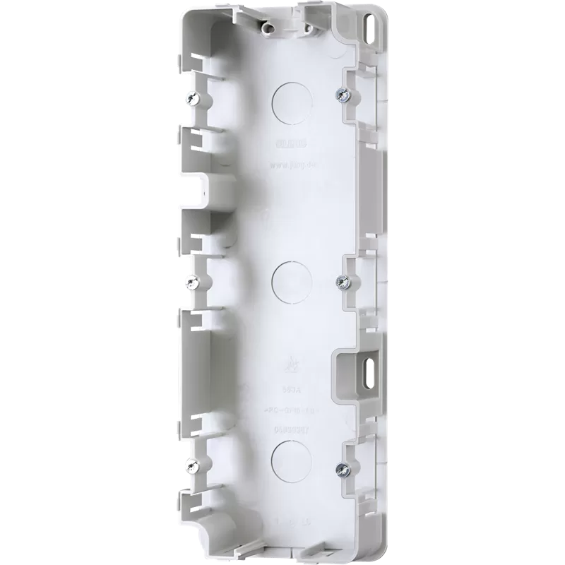 Jung Montagegehäuse für Aufputz-Kappen 3fach, senkrechte und waagerechte Montage, Thermoplast 583A