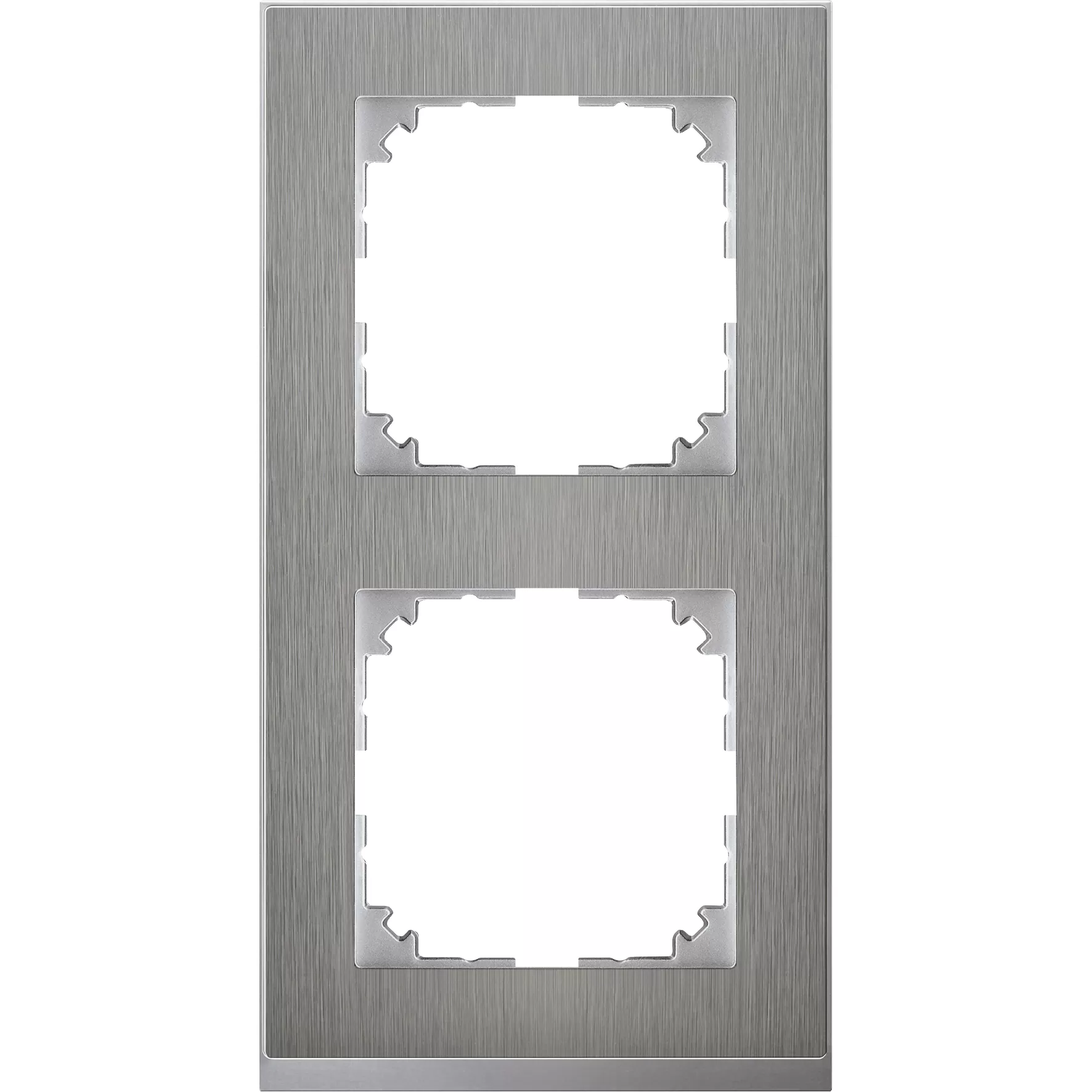 Merten M-Pure Decor-Rahmen, 2fach, Edelstahl/aluminium, M-Pure Decor MEG4020-3646