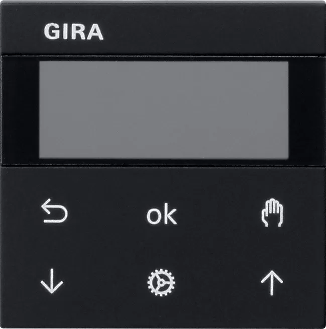 Gira S3000 Jal.- + Schaltuhr Display System 55 Schwarz m 5366005