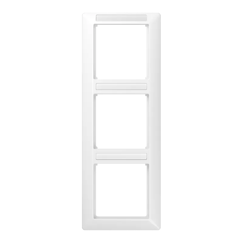 Jung Rahmen 3fach, mit Fenster (sprühnebeldicht), senkrechte Montage, Thermoplast, AS 500, alpinweiß AS583BFINAWW