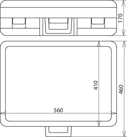 Dehn Kunststoffkoffer leer, m.Haltevor. f. Trockenreinigungsset NS  -1000V 785506