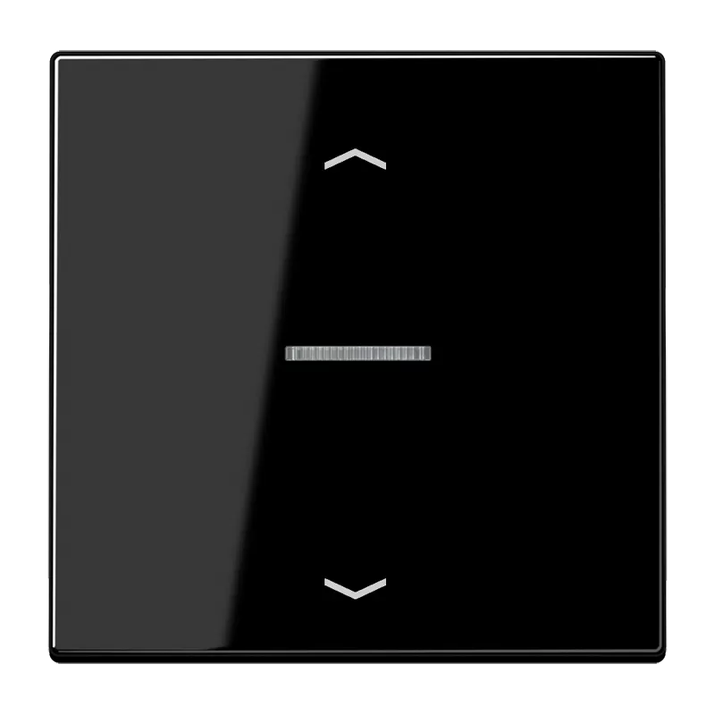 Jung Wippe mit Lichtleiter, mit Pfeilsymbolen für KNX Taster 1fach, Duroplast, Serie LS, schwarz LS101KO5PSW