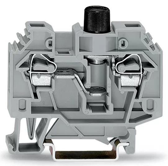 WAGO 2-Leiter-Sicherungsklemme;für G-Sicherungseinsatz 5 x 20 mm;ohne Defektanzeige;grau 282-122