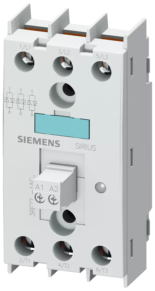 Siemens Halbleiterrelais 2RF2, 3-phasig 30A 48-600V/4-30V DC3-Phasen gesteuert 3RF22301AC45