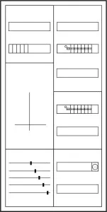 Eaton Zähler-Komplettschrank für 3-Punktbefestigung, Bestückungsvariante B 183236