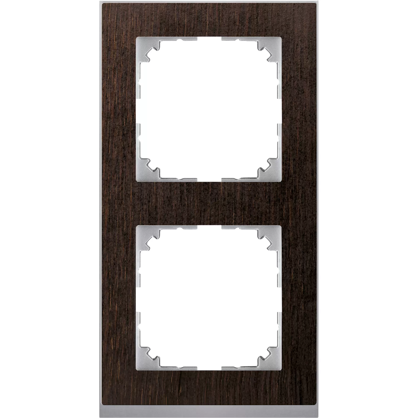 Merten M-Pure Decor-Rahmen, 2fach, Wenge/aluminium, M-Pure Decor MEG4020-3671