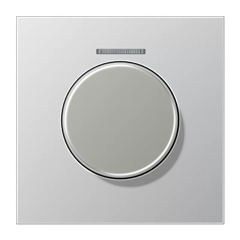 Jung Abdeckung mit Lichtleiter für KNX Drehsensor, Aluminium AlMg1 Naturton, mattgebeizt, Serie LS, Aluminium AL1940KO5