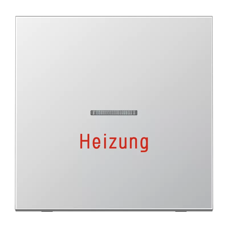 Jung Wippe 1fach mit Lichtleiter, Heizung, Serie LS, Aluminium AL2990H