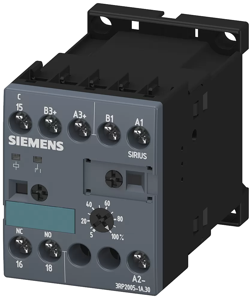 Siemens Zeitrelais, elektronisch, Multifunktion, 8 Funktionen 1W, AC/DC24V, AC200-240V 3RP20051AP30
