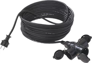 Bachmann Verlängerung H07RN-F 3G1,50mm² sw, 5,0m, 3-fach 343.174