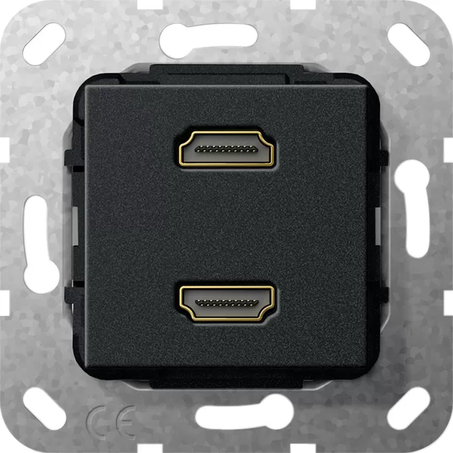 Gira HDMI™ 2f K-Peitsche Einsatz Schwarz m 567210