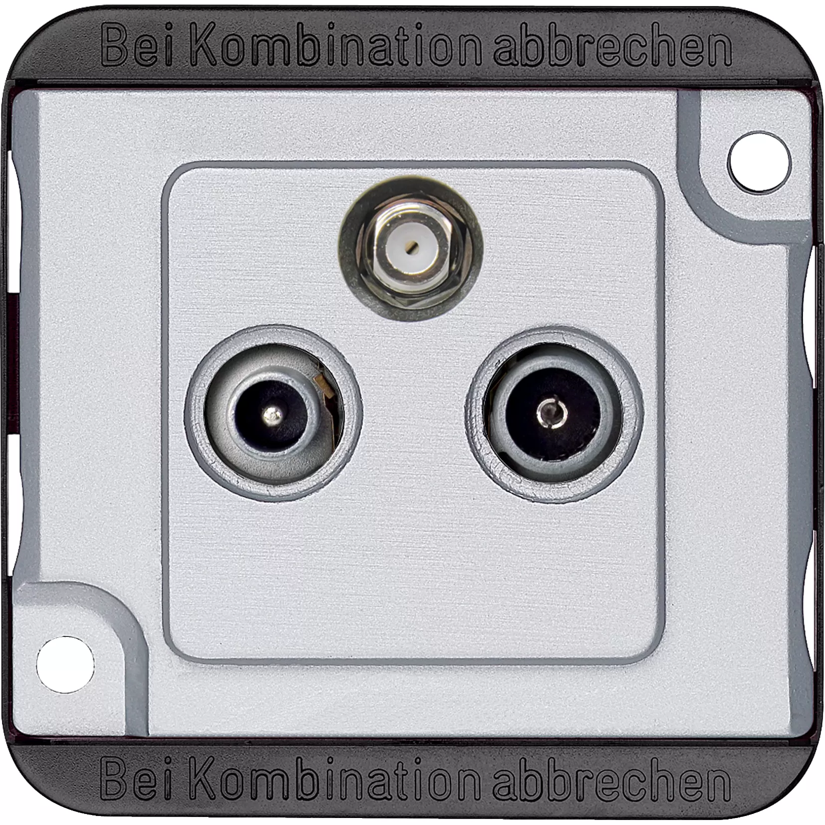 Merten Sat-Antennendose, 3fach, mattsilber, PANZER 259160