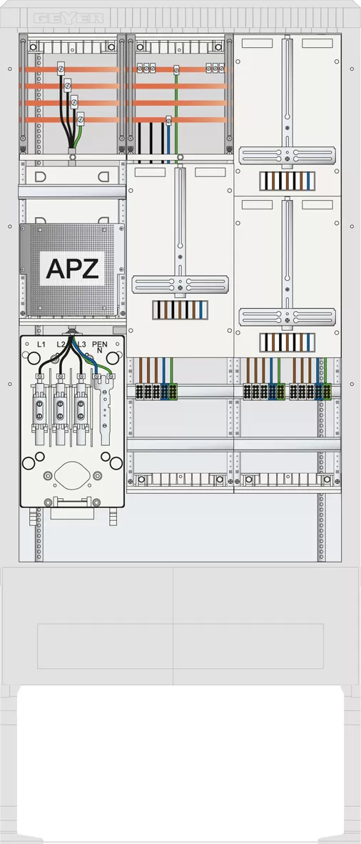 ABN Zähleranschlusssäule 3 ZP, APZ, 4pol SZ207ZA3402