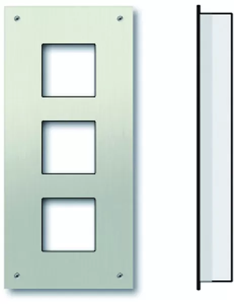 TCS Unterputzmontageset aus Frontplatte und UP-Kasten für Serie AMI, für 3 AMI-Module ZAU2003-0030