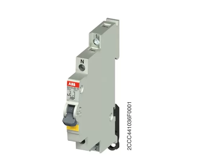 ABB E211X-25-10 Ausschalter mit gelber LED 230V 25A 1S 250VAC 2CCA703101R0001