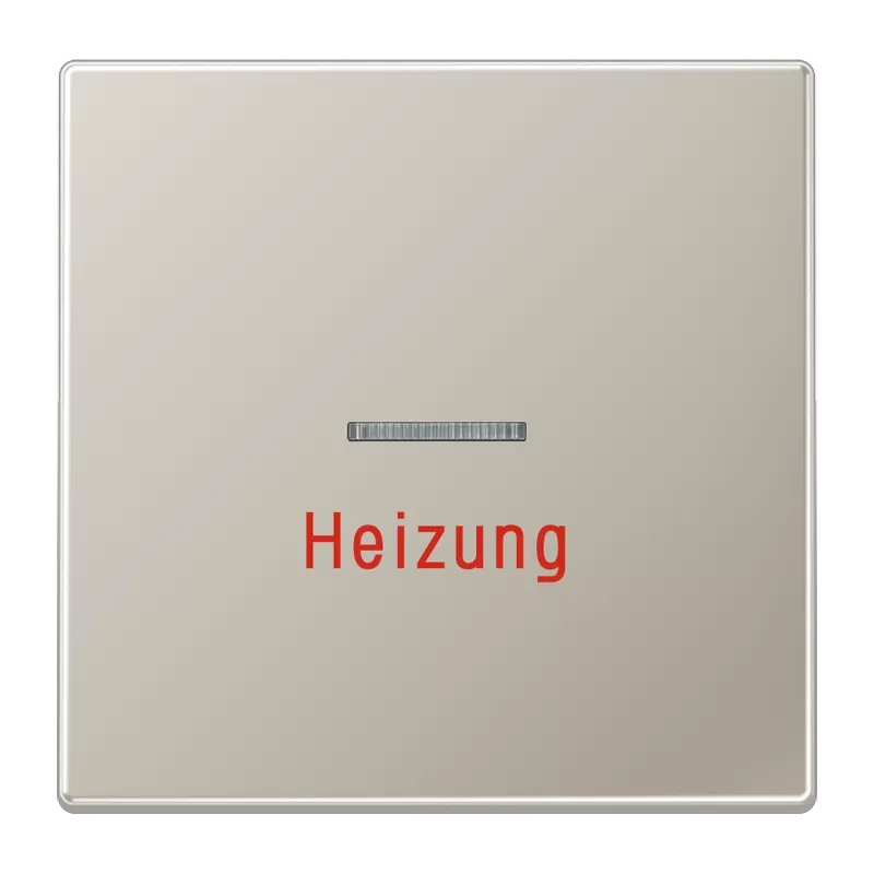 Jung Wippe 1fach mit Lichtleiter, Heizung, Serie LS, Edelstahl ES2990H