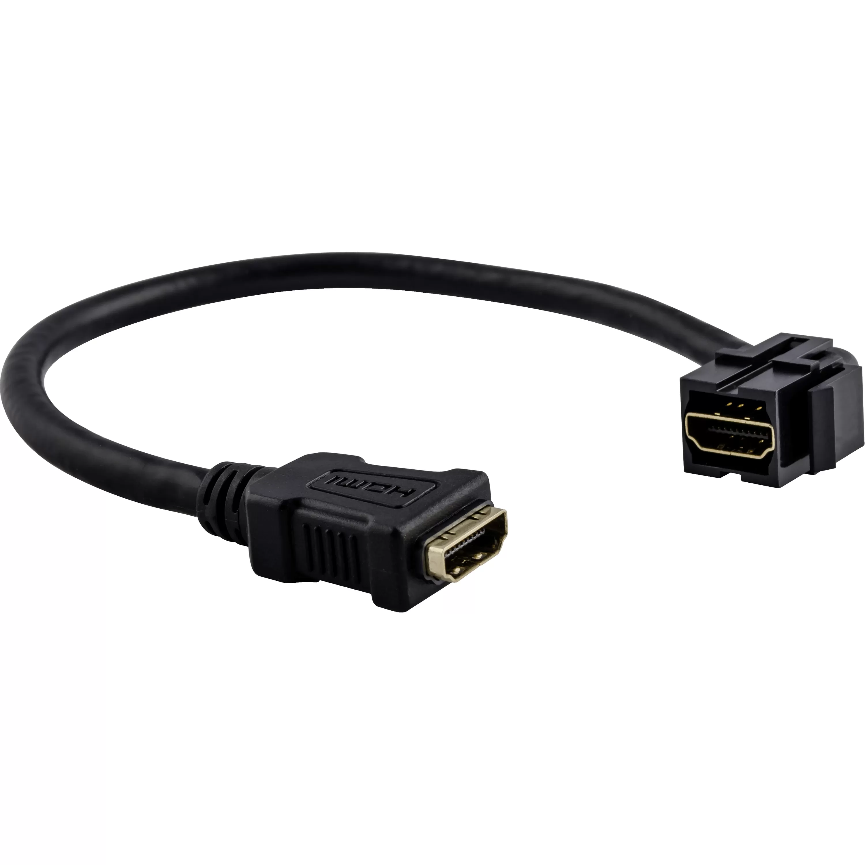 Merten HDMI-Keystone mit Kabelpeitsche, schwarz MEG4583-0002