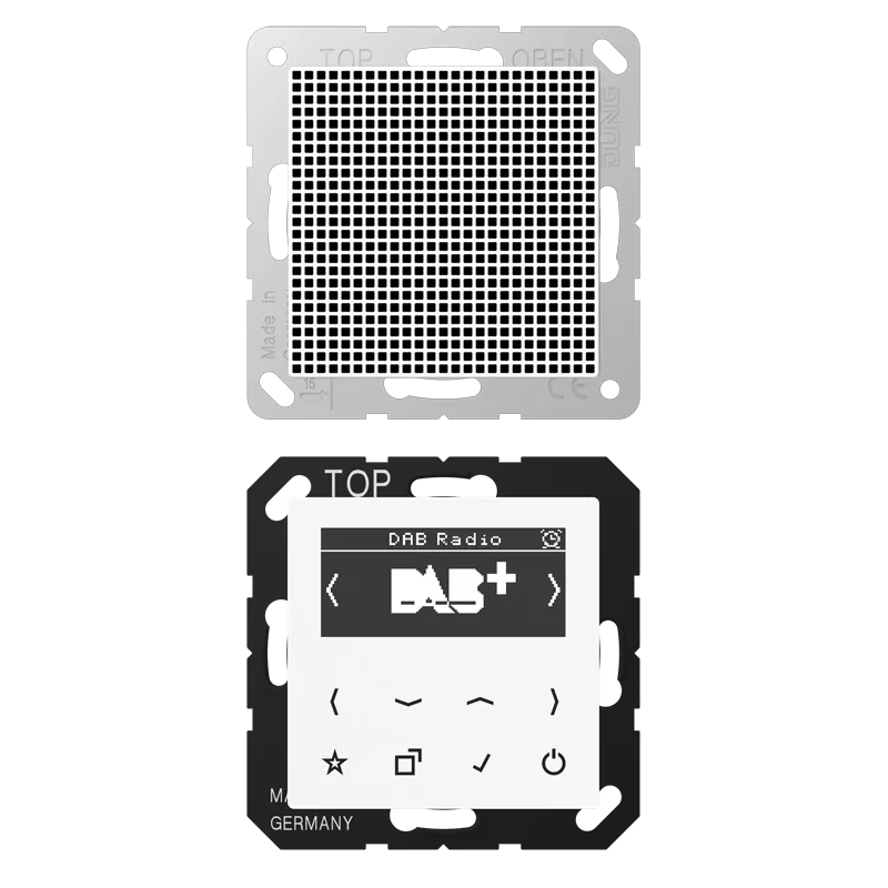 Jung Smart Radio DAB+, Set Mono, Serie AS/A, alpinweiß DABA1WW