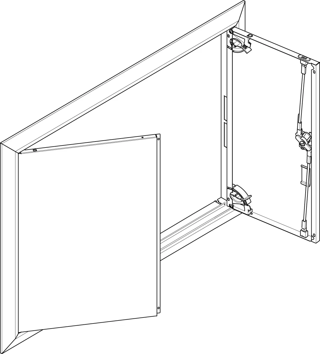 ABN Blendrahmen + Volltür für UP/HW-Feldverteiler 3x3-reihig GBRU33T