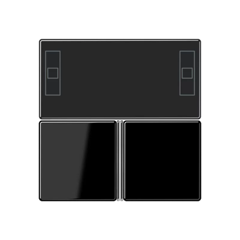 Jung Tastensatz 3fach, F40 Raumcontroller, Serie A, schwarz A4093TSASW