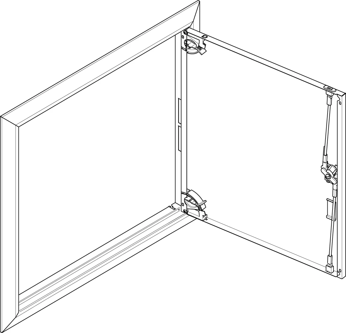 ABN Blendrahmen + Volltür für UP/HW-Feldverteiler 2x3-reihig GBRU23T