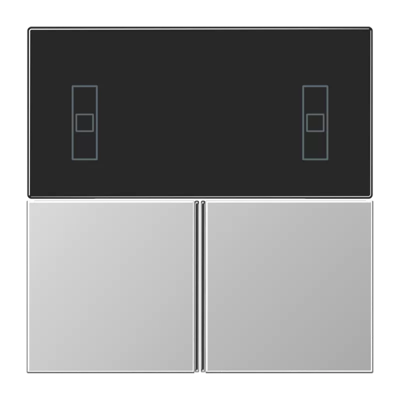 Jung Tastensatz 3fach, F40 Raumcontroller, Serie LS, Aluminium AL4093TSA