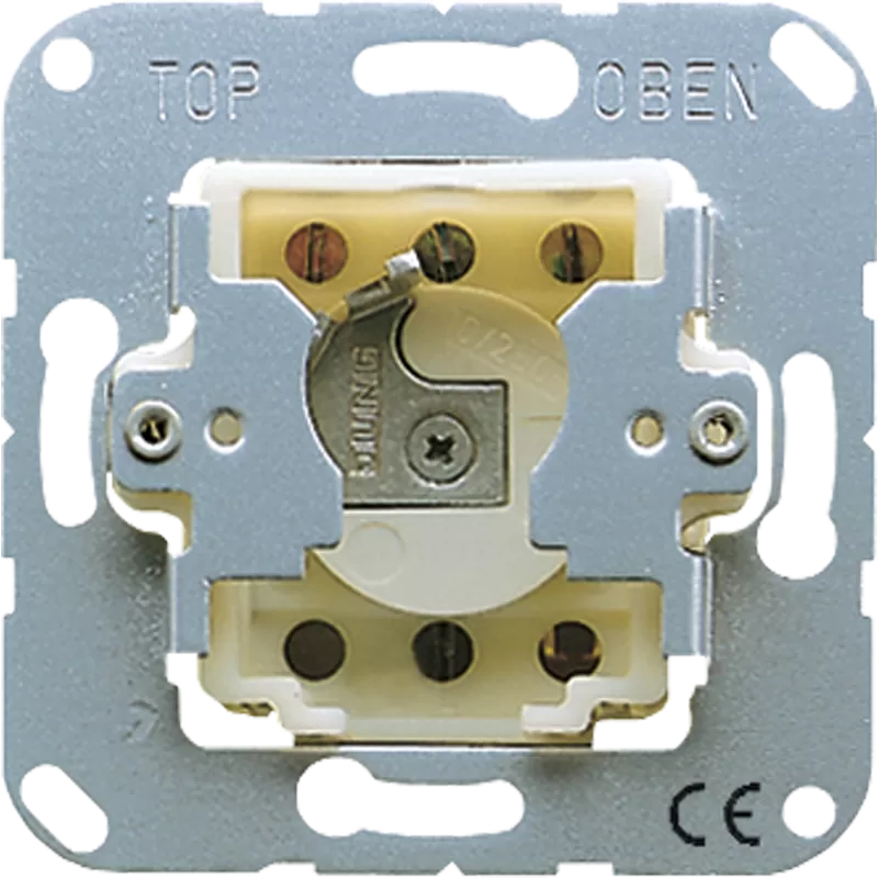 Jung Schlüsselschalter mit Demontageschutz, Jalousie-Wendetaster, 1-pol. (1 Antrieb), 10 A 250 V ~ 134.18
