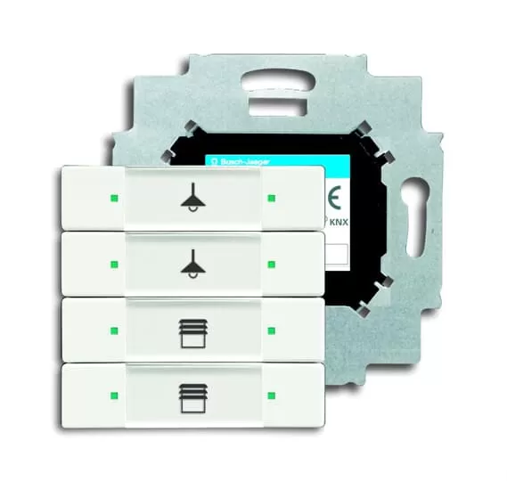 Busch-Jaeger 6127/01-884 | Bedienelement, 4-fach mit beiliegendem Busankoppler