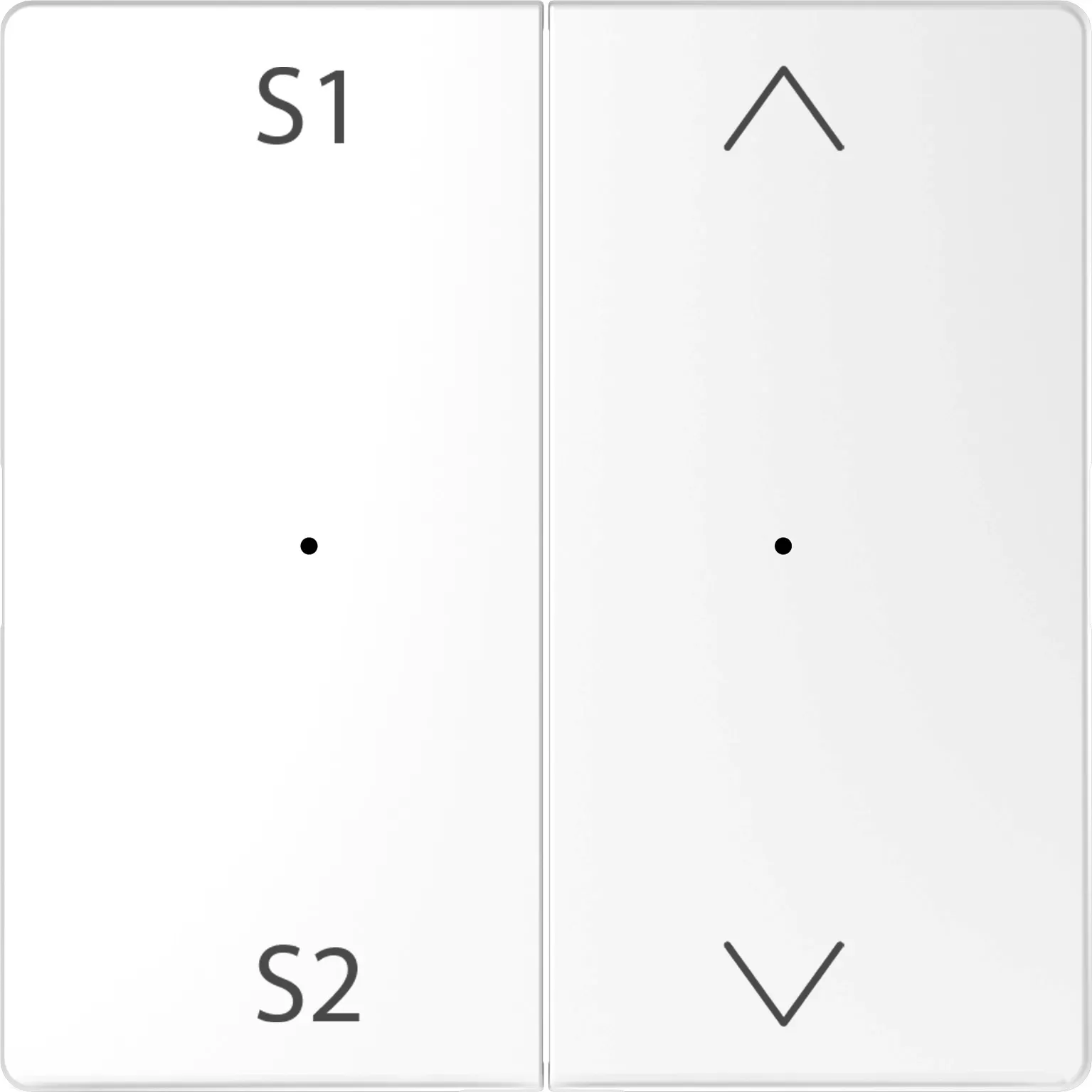 Merten Wippen für Taster-Modul 2fach (Szene1/2, Auf/Ab), Lotosweiß, System Design MEG5227-6035