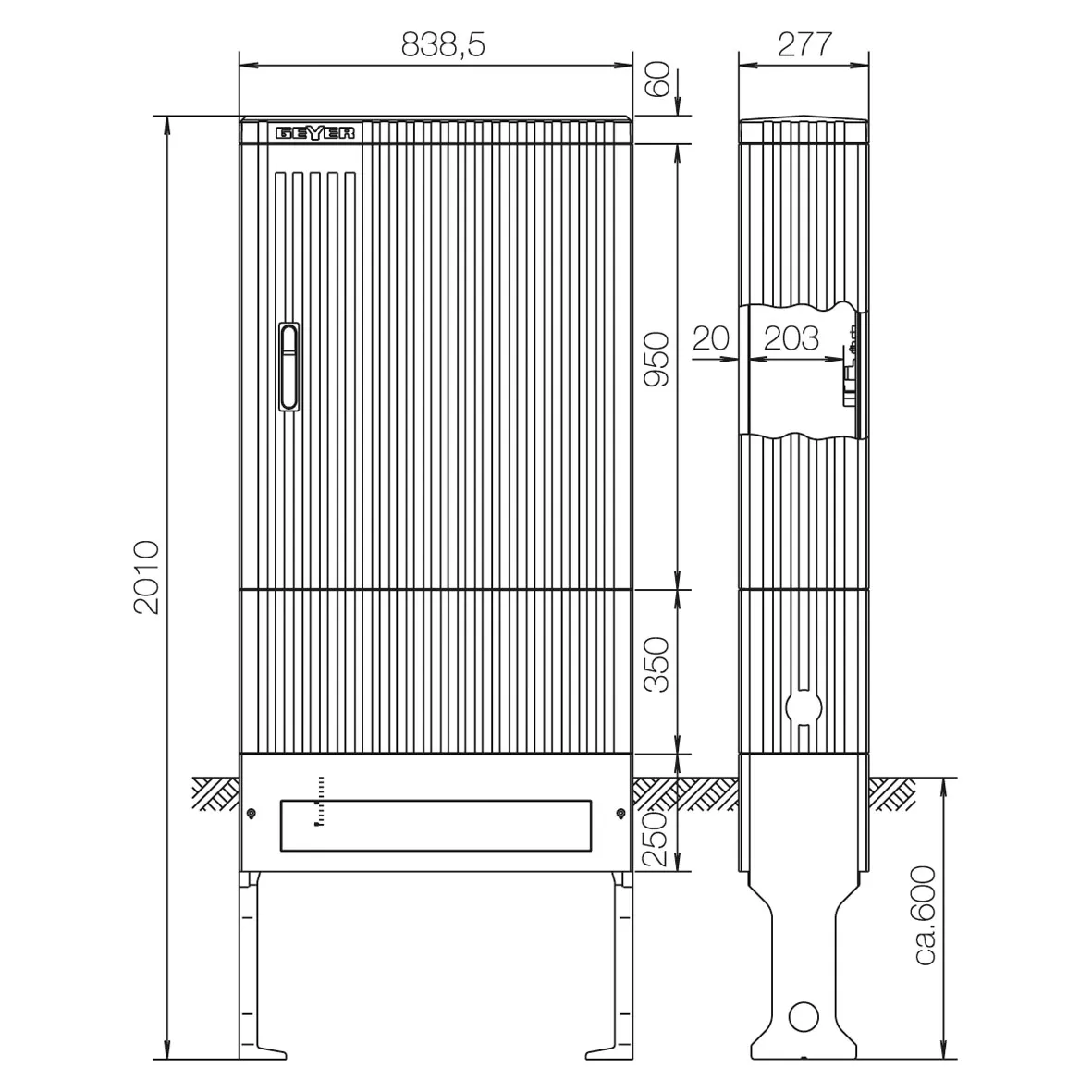 ABN Anschlusssäule FB3, BH7 mit SL207P