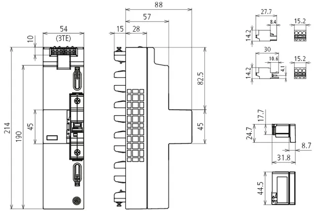 Dehn Kombi-Ableiter Typ1+2+3 DEHNshield ZP + LS Basic 2 LSG für TT und TN-S-Systeme 909131