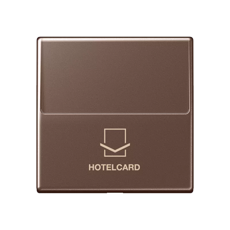 Jung Hotelcard-Schalter (ohne Taster-Einsatz), Hotelcard, Serie A, mokka A590CARDMO