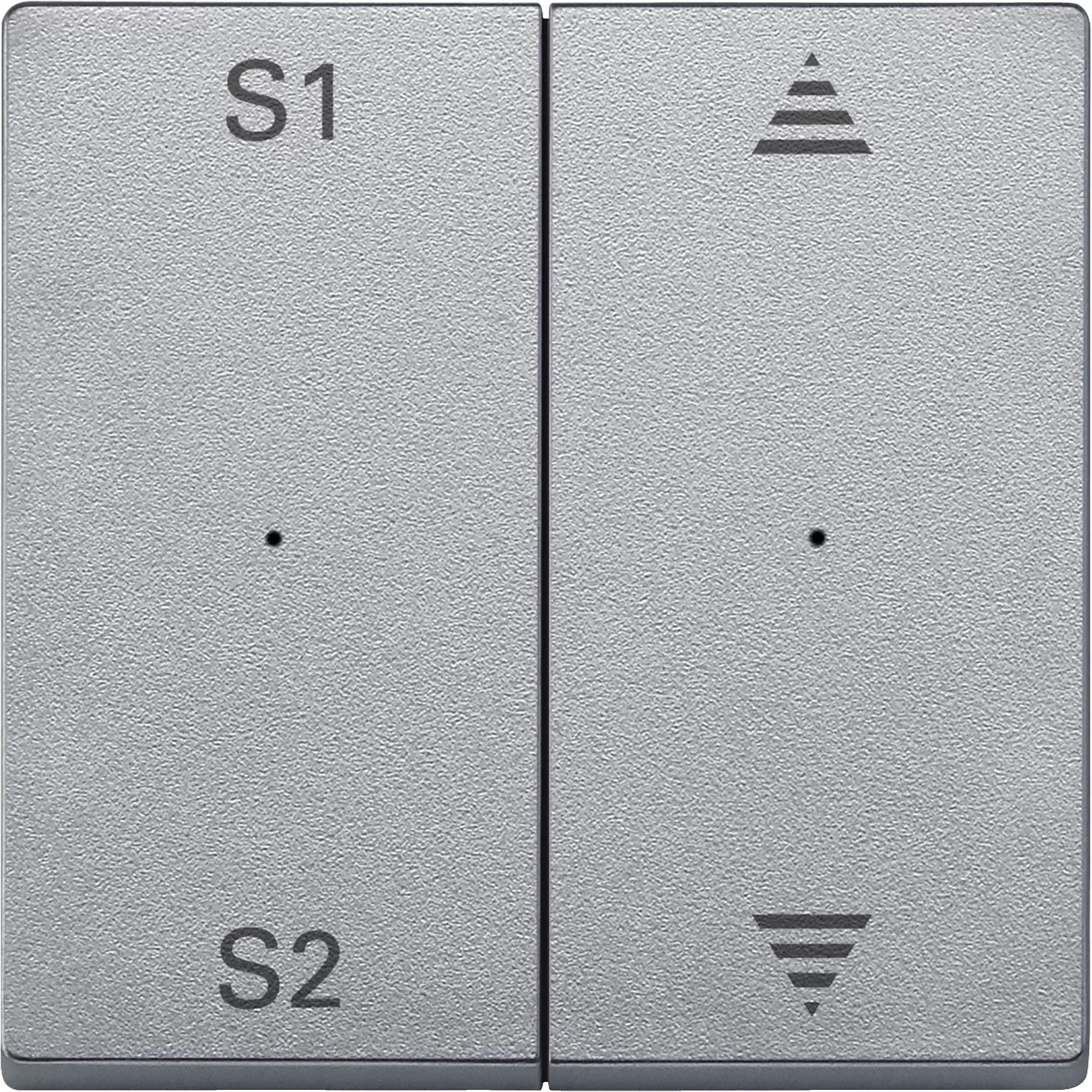 Merten Wippen für Taster-Modul 2fach (Szene1/2, Pfeile Auf/Ab), aluminium, System M MEG5227-0460