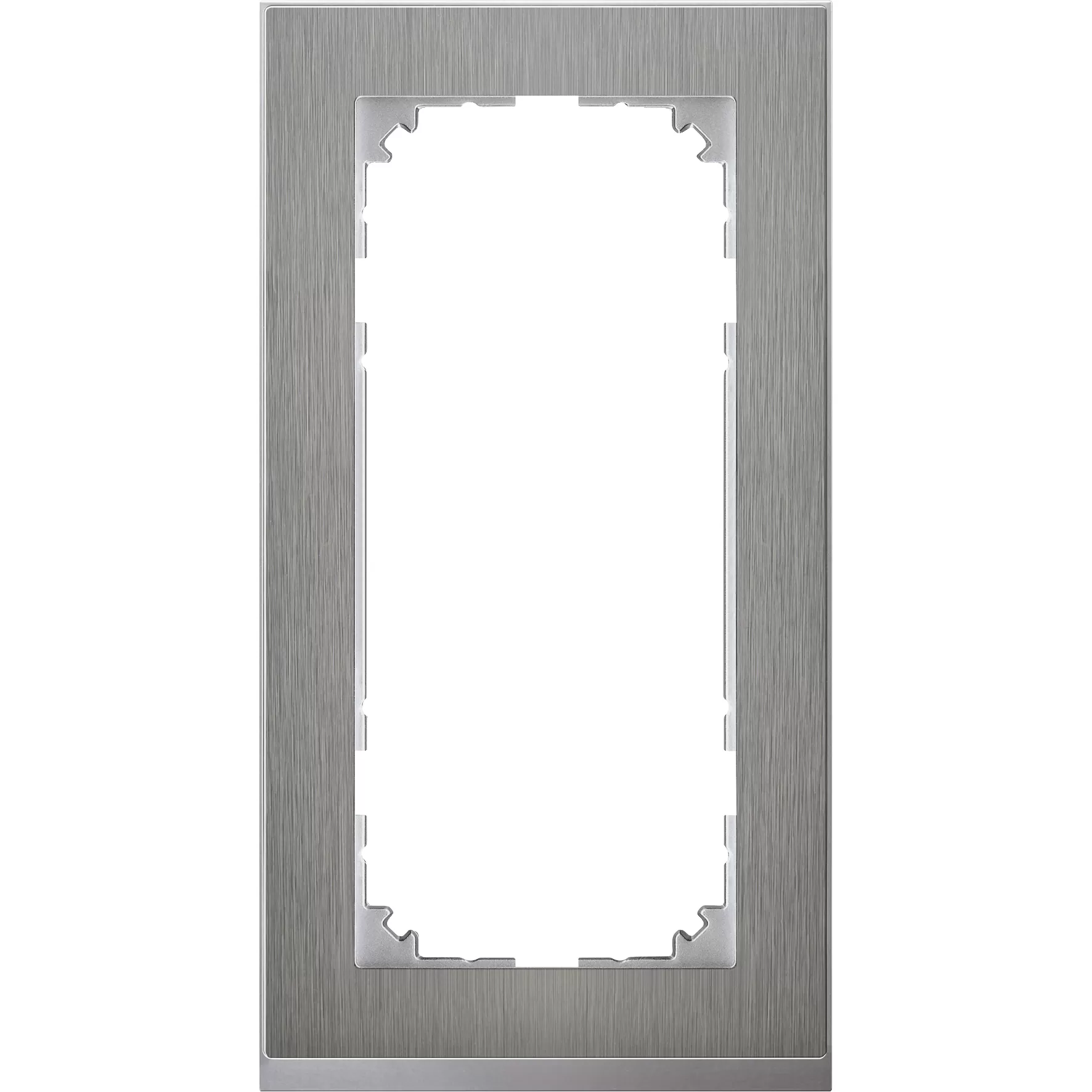 Merten M-Pure Decor-Rahmen, 2fach ohne Mittelsteg, Edelstahl/aluminium, M-Pure Decor MEG4025-3646