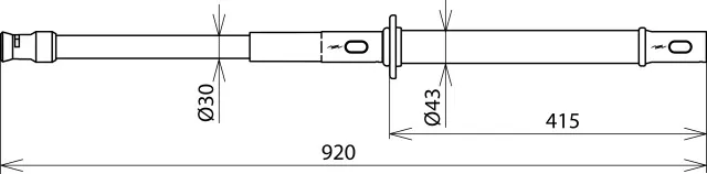 Dehn Erdungsstange f. Spindel-Querstift m. Steckkupplung   L 920mm 761075