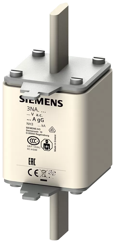 Siemens NH-Sicherungseinsatz, NH3, In: 250 A, gG, Un AC: 500 V, Un DC: 440 V 3NA3344