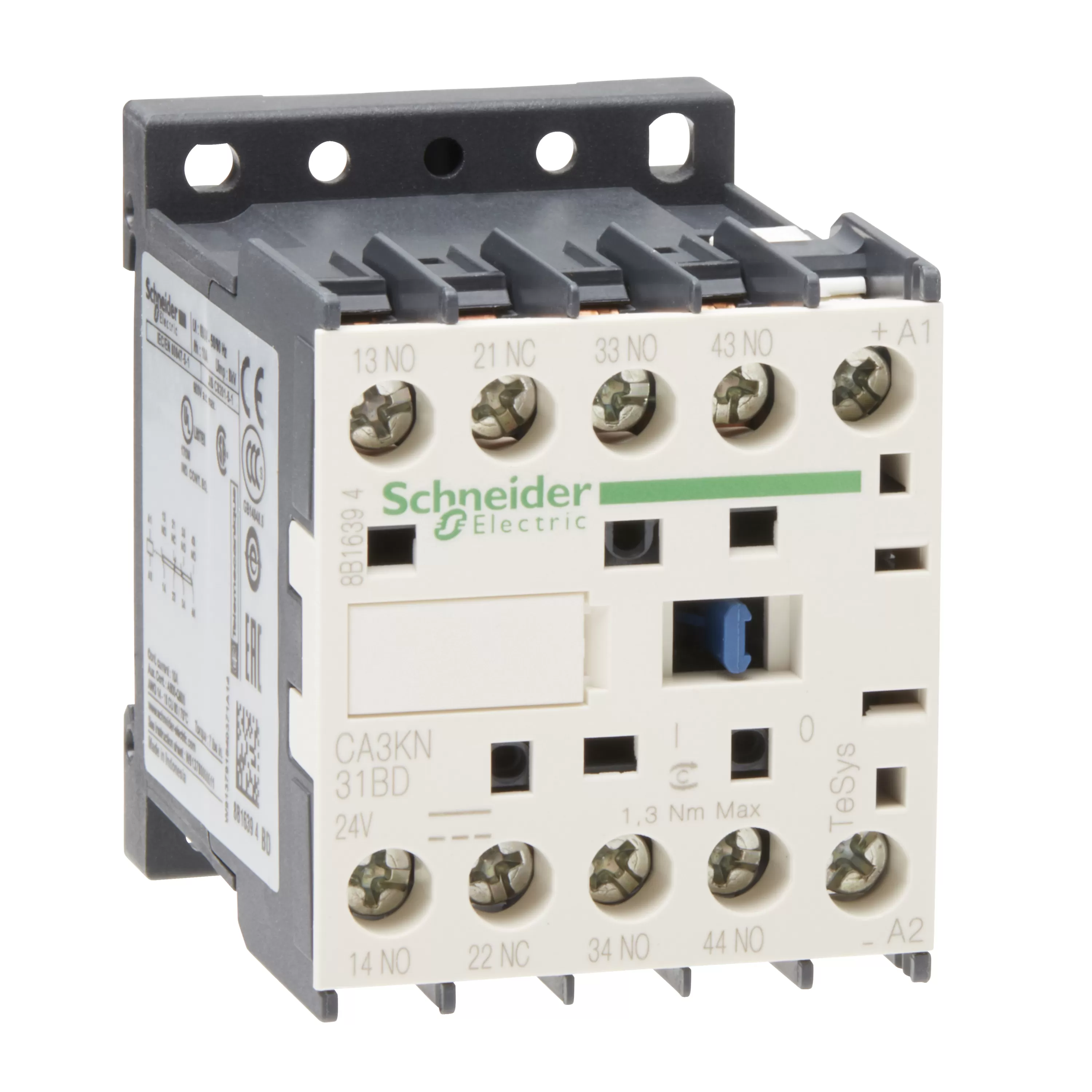 Schneider Electric Hilfsschütz, 3S+1Ö, 24V DC CA3KN31BD