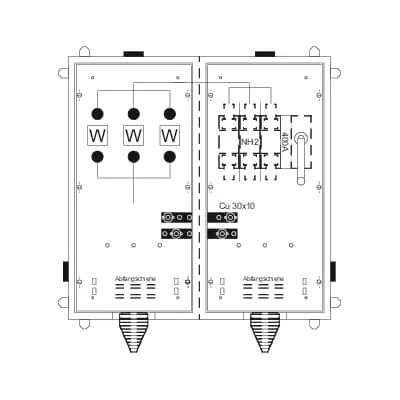 Striebel & John KS4029 Wandlerschrank TwinLine, Aufputz KS4029