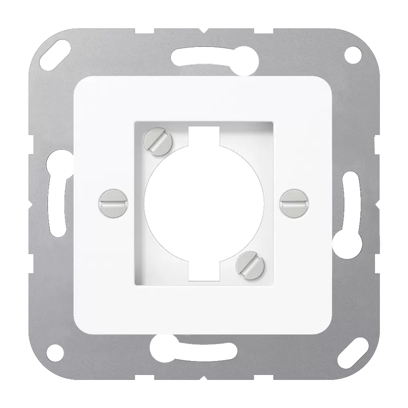 Jung Abdeckung für Lautsprecher-Buchse, Thermoplast, 50 x 50 mm, alpinweiß 168-1WW