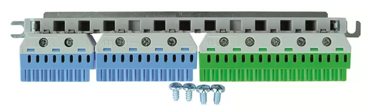 Striebel & John ZK225 N/PE für Verteilerfeld, mittig N=14,10 Pole PE=22 Pole ZK225