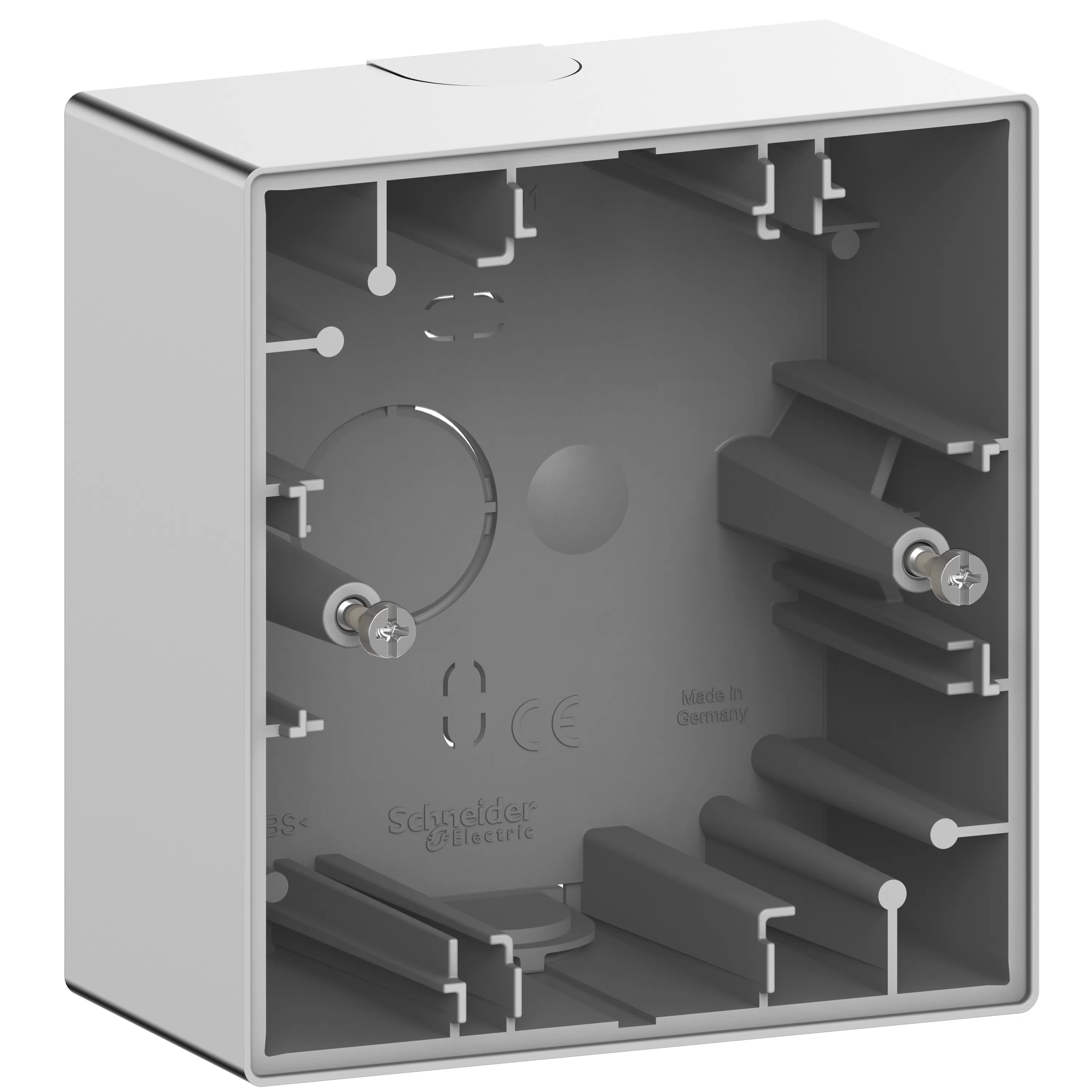 Merten System Design, Aufputzgehäuse, 1-fach, Edelstahl MEG4014-6536