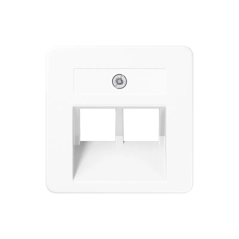 Jung Abdeckung für IAE/UAE-Anschlussdosen 2 x 8-polig, Thermoplast, 50 x 50 mm, alpinweiß 169-2UAEWW