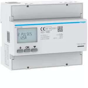 Hager Energiezähler 3phasig,direkt 125A,S0,MID ECP310D