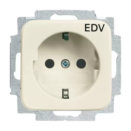 Busch-Jaeger 20 EUC/DV-212 | SCHUKO® Steckdosen-Einsatz mit Aufdruck EDV