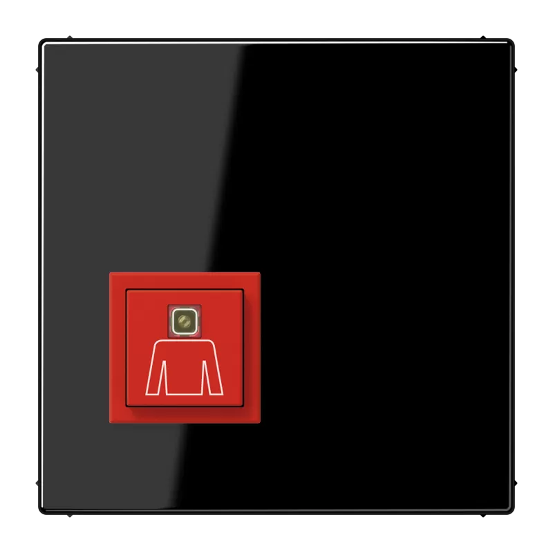 Jung Notrufsystem Ruftaster, Serie LS, schwarz NRSLS0834RTSW