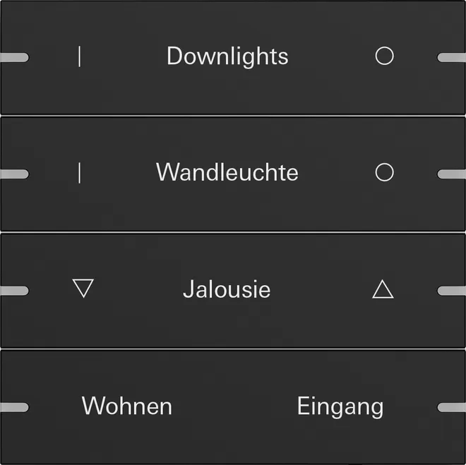 Gira Wippenset 4f indiv. Tastsens.4 TS4 Schwarz m(lack.) 5034905