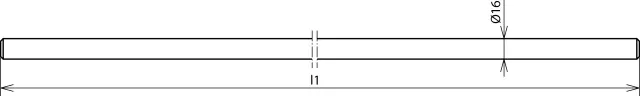 Dehn Erdeinführungsstange D 16mm L 2000mm beidseitig angefast NIRO (V4A) 104906
