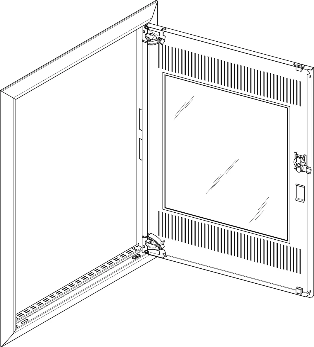ABN Blendrahmen + Mediatür für UP/HW-Feldverteiler 2x5-reihig GBRU25TM